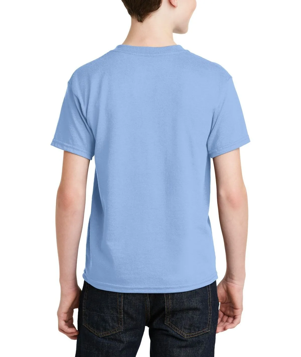 Youth Short Sleeve Crew Neck T-Shirt with Taped Neck and Shoulders