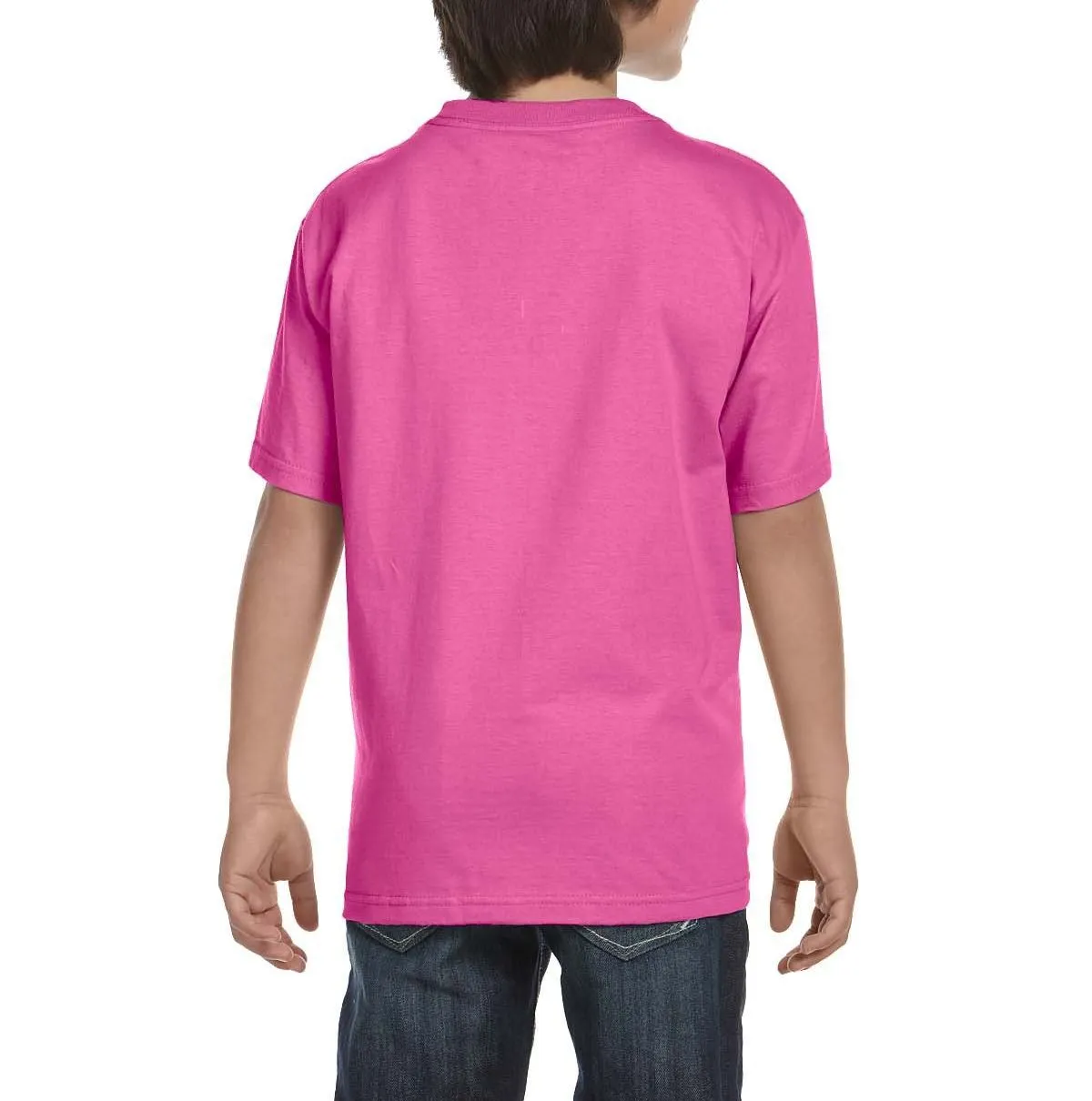 Youth Short Sleeve Crew Neck T-Shirt with Taped Neck and Shoulders