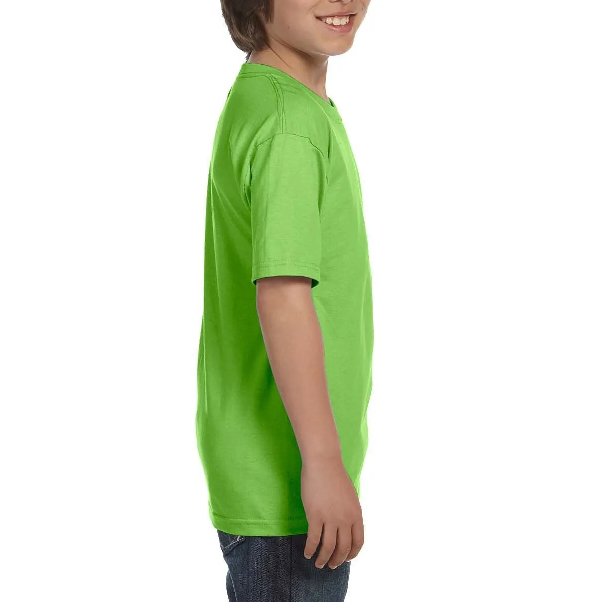 Youth Short Sleeve Crew Neck T-Shirt with Taped Neck and Shoulders