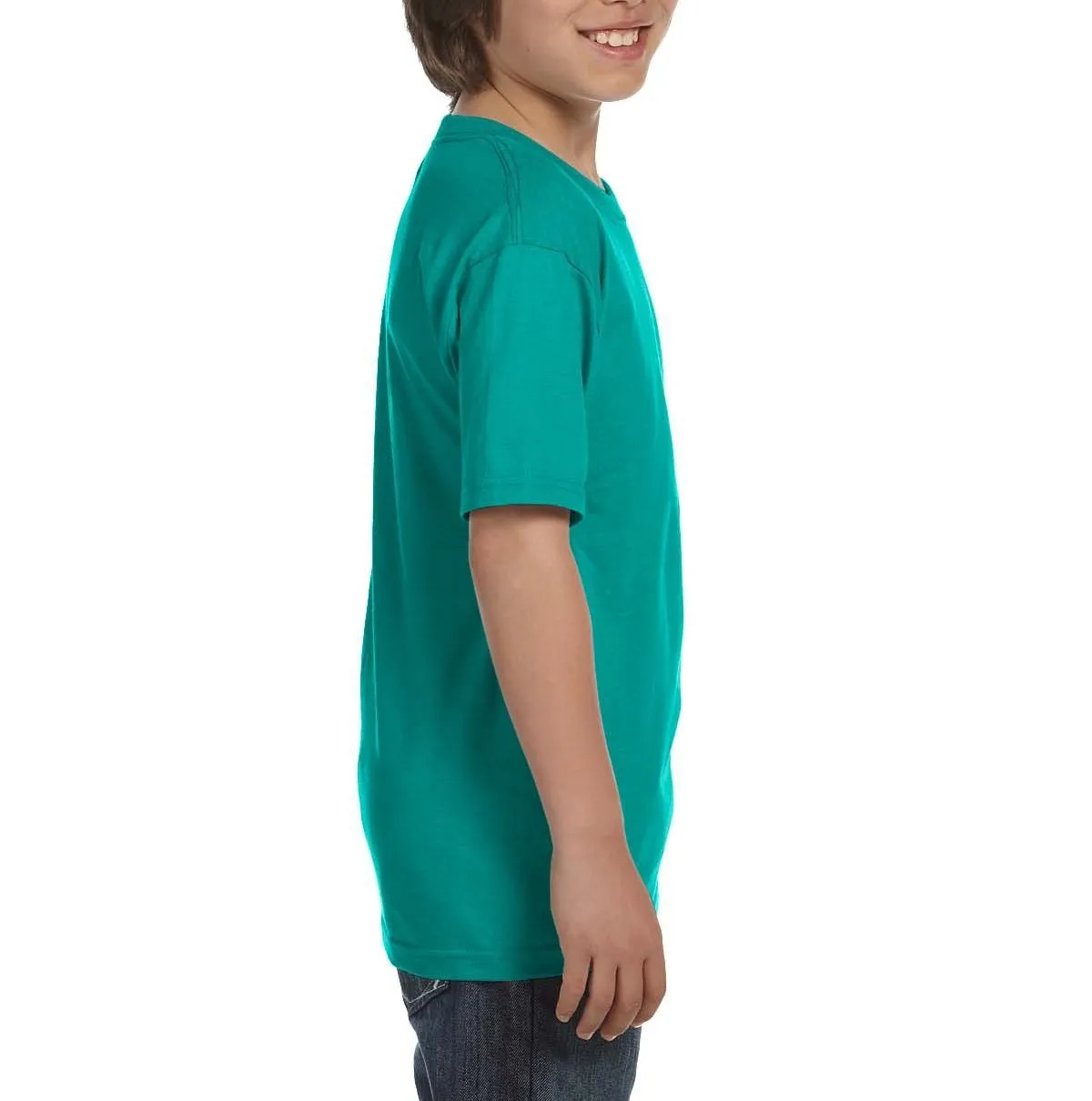 Youth Short Sleeve Crew Neck T-Shirt with Taped Neck and Shoulders