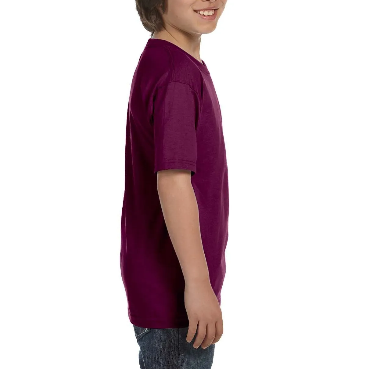 Youth Short Sleeve Crew Neck T-Shirt with Taped Neck and Shoulders