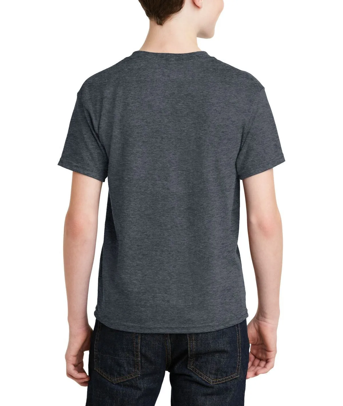 Youth Short Sleeve Crew Neck T-Shirt with Taped Neck and Shoulders