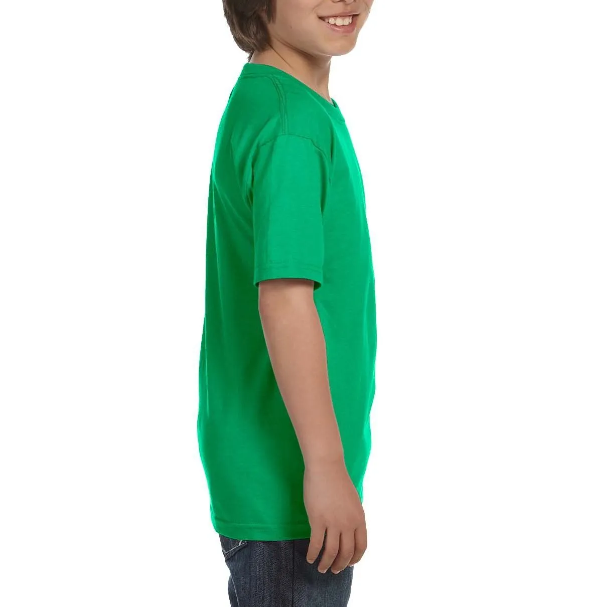 Youth Short Sleeve Crew Neck T-Shirt with Taped Neck and Shoulders