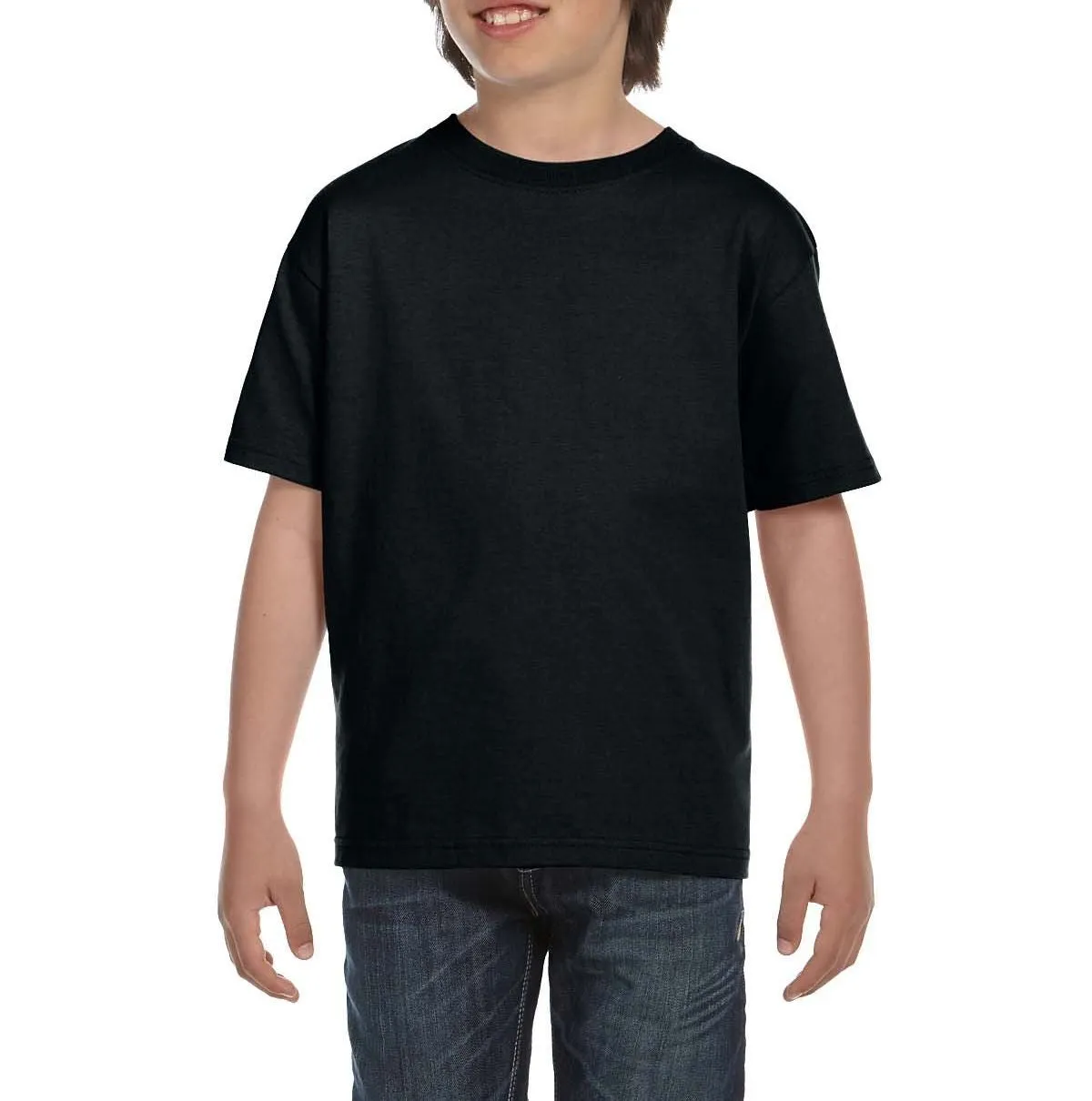 Youth Short Sleeve Crew Neck T-Shirt with Taped Neck and Shoulders